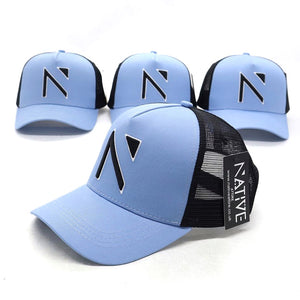 The Blue and Black  Signature ‘N’ Two Tone Trucker Cap
