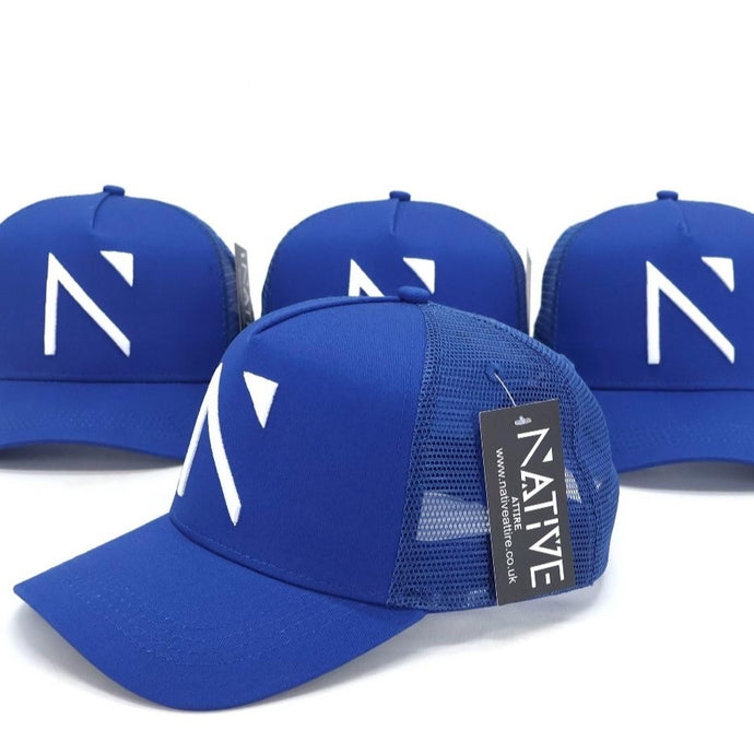 The Royal Blue Signature ’N’ mesh trucker cap