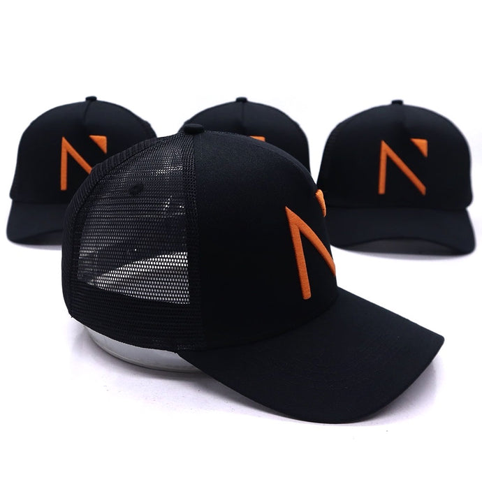 The Black and Orange Signature ‘N’ Mesh Trucker Cap