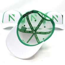 The White and Green Signature 'N' Two Tone Trucker Cap