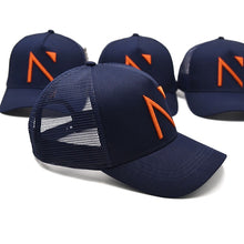 The Navy and Orange Signature ‘N’ Mesh Trucker Cap