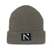 The Oat-Grey Ribbed Signature N Beanie