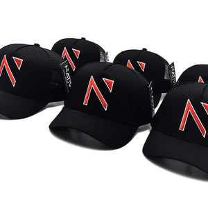 The Black and Red Signature ‘N’ Mesh Trucker Cap
