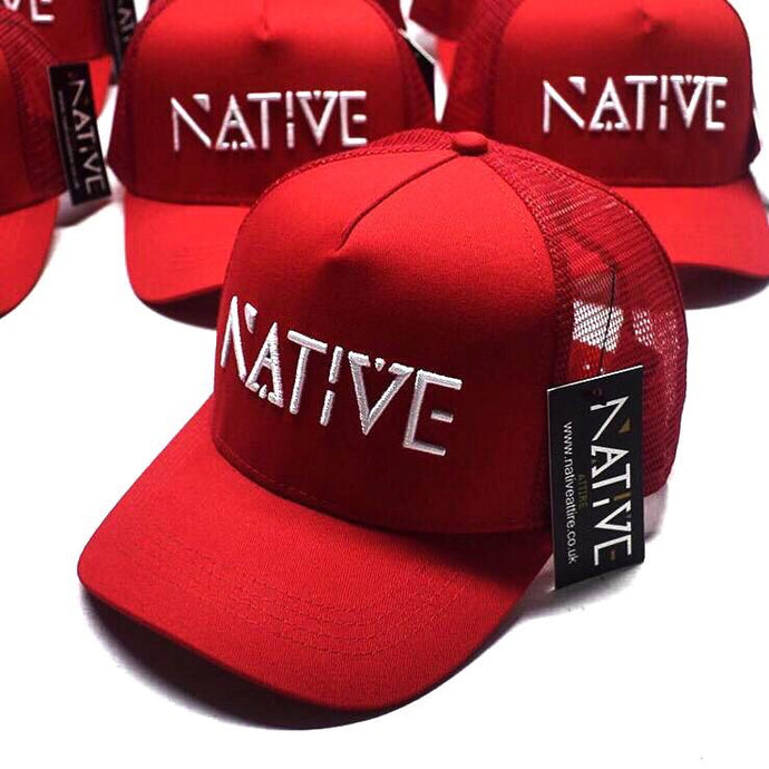 The Red Native  Mesh Trucker cap