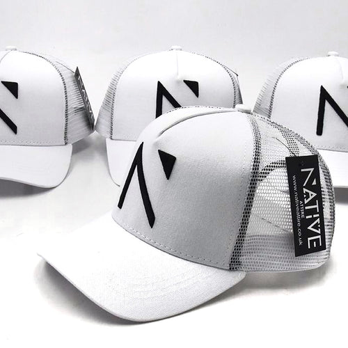 The White Signature 'N' Mesh Trucker Cap