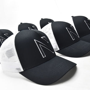The Black and white Signature 'N' Two Tone Trucker Cap